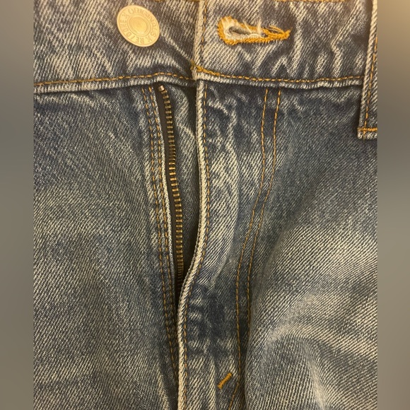 RE/DONE  70s Straight DARING INDIGO W/Rips - Picture 10 of 11
